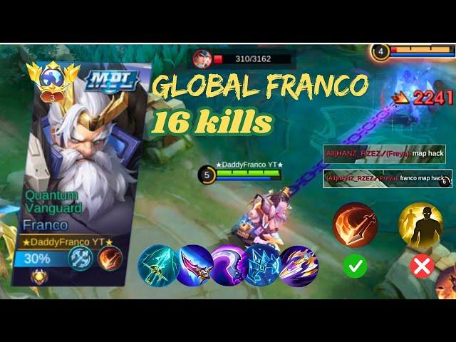 Franco best damage build 2024 | Top global franco | MLBB | Execute Franco #franco #mlbb