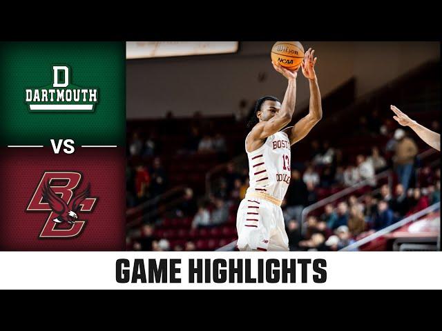 Dartmouth vs. Boston College Game Highlights | 2024-25 ACC Men's Basketball