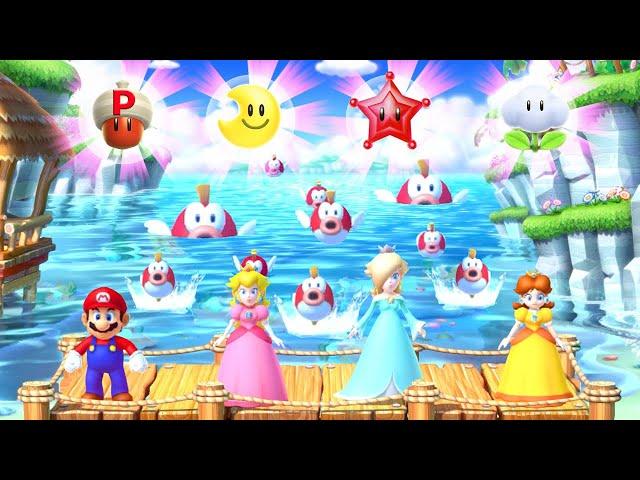 Mario Party 10 Minigames - Mario Vs Rosalina Vs Peach Vs Daisy (Master Difficulty)