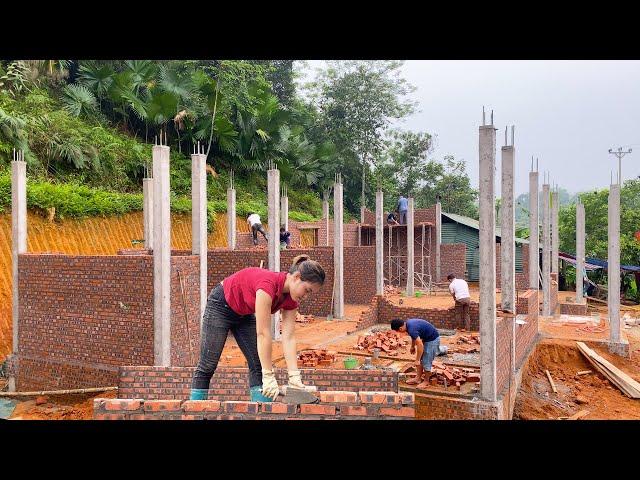 Strong Women Build a $100K House Together - Will it be completed? Brick Walls & Concrete Floor