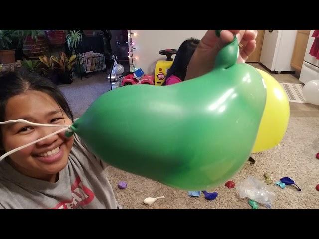 Blowing A Giant balloons  [Yellow and Green Giant Blowing Balloons] @Marie Torres 35