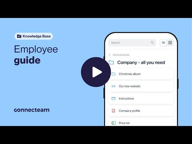 Connecteam | User Guide | Knowledge Base