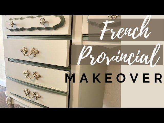 French Provincial Furniture Makeover | Painting FURNITURE with MELANGE PAINTS