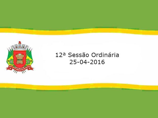 12ª Sessão Ordinária de 2016