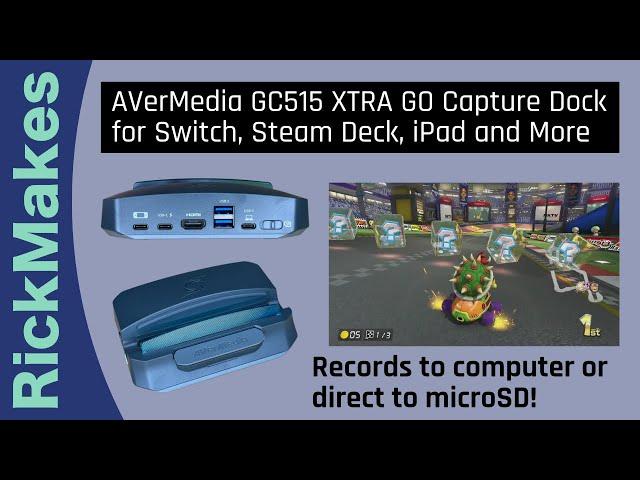 AVerMedia GC515 XTRA GO Capture Dock for Switch, Steam Deck, iPad and More