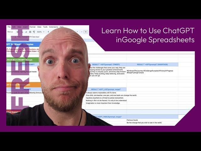 Learn How to Use ChatGPT in Google Spreadsheets