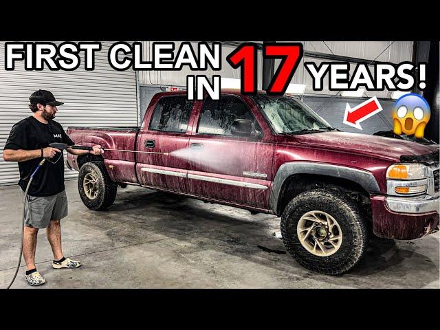 Deep Cleaning The Dirtiest GMC Sierra Ever! | Insanely Satisfying Car Detailing TRANSFORMATION!