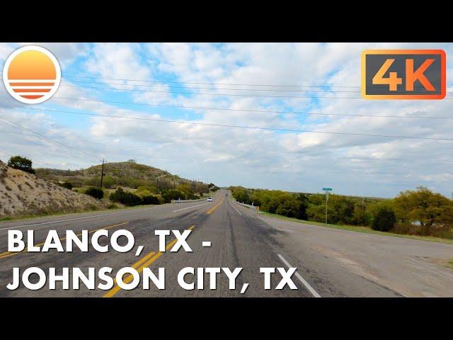  [4K] Blanco, Texas to Johnson City, Texas!  Drive with me on a Texas highway!