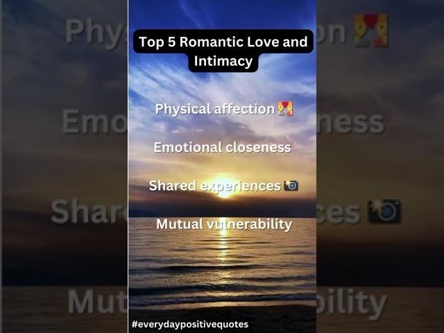 Exploring the depths of romantic love and intimacy. Ready to dive in?#short #Top5 #interpersonal