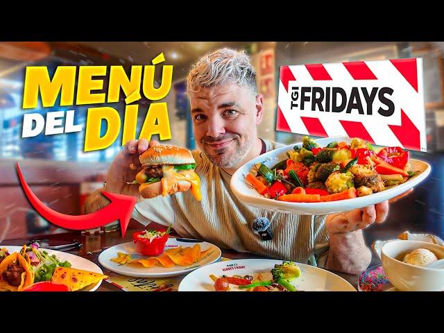 PROBANDO el MENÚ DEL DÍA de FRIDAYS! *COMIDA de BAR en FRANQUICIAS 2*