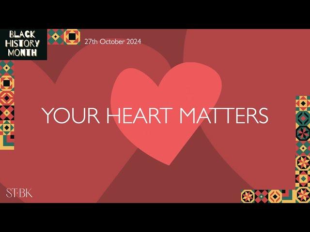 27-10-2024 // Your Heart Matters // Together We Build // STBK Church Live Stream