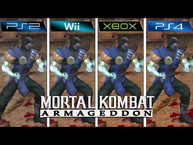 Mortal Kombat Armageddon (2007) PS2 vs Wii vs XBOX vs PS4 (FPS, Graphics, Loading Time)