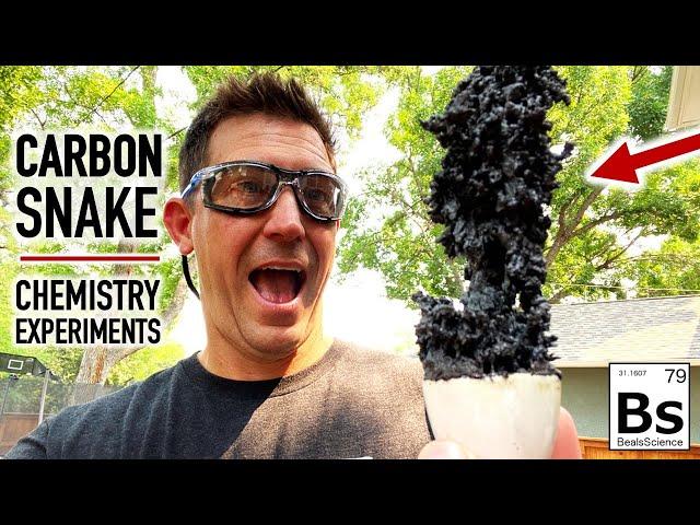 3 AMAZING Carbon Snake Experiments - Chemistry Demos