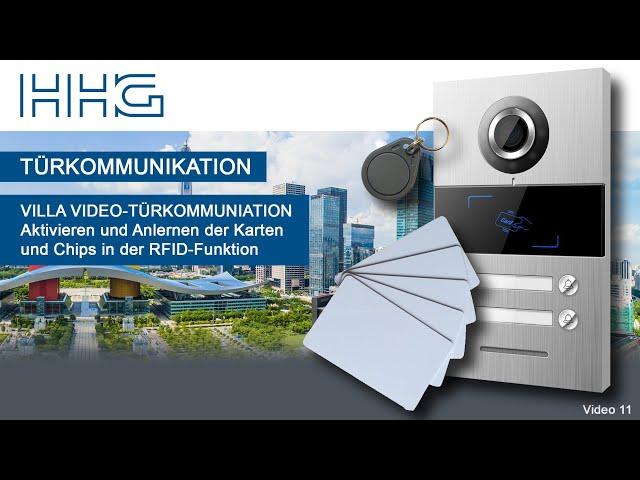 In 2 Schritten die RFID-Funktion der VILLA VIDEO-Außenstation aktivieren / Türkommunikation