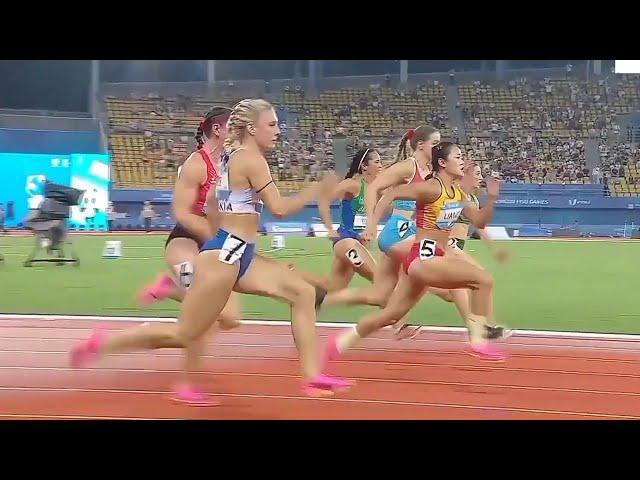 Women's 100m Final World University athletics championship 2023 Chengdu#atheletics #world university