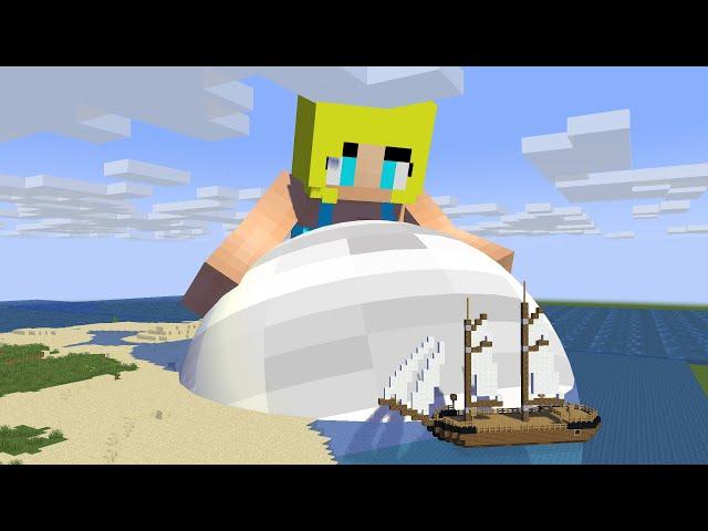 Fat giant minecraft eating the whole Yatch - Minecraft Animation