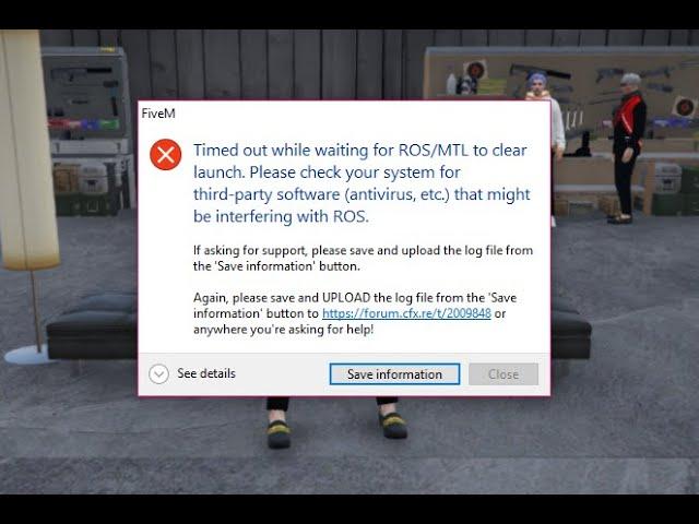 FiveM How to fix Timed out while waiting for ros/mtl