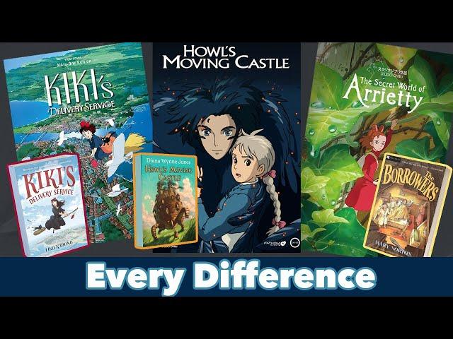 Studio Ghibli: films vs books