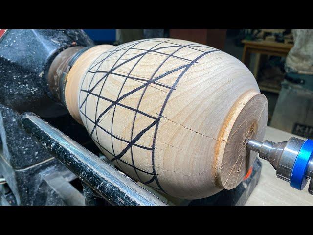 Wood turning- Double Twisted Vase (bluetti EB 150 )