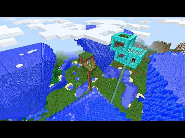 САМЫЙ ВЫСОКИЙ ДОМ НУБА ПРОТИВ ЧЕТЫРЕХ ЦУНАМИ В МАЙНКРАФТ ! ПРО ПОСТРОИЛ ДОМ MINECRAFT МУЛЬТИК