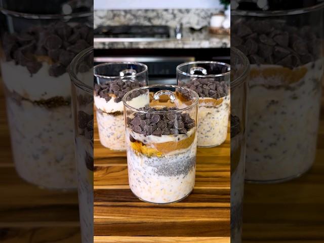 Receta de Avena Trasnochada tipo Cookie Dough Overnight Oats #shorts