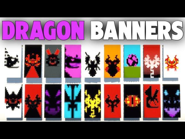 How to Make Dragon Banners in Minecraft | Java & Bedrock | Minecraft Dragon Banners Design