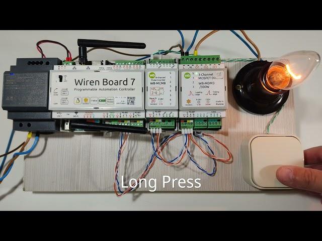 Управление WB-MDM3 с помощью WB-MCM8 и wb-rules