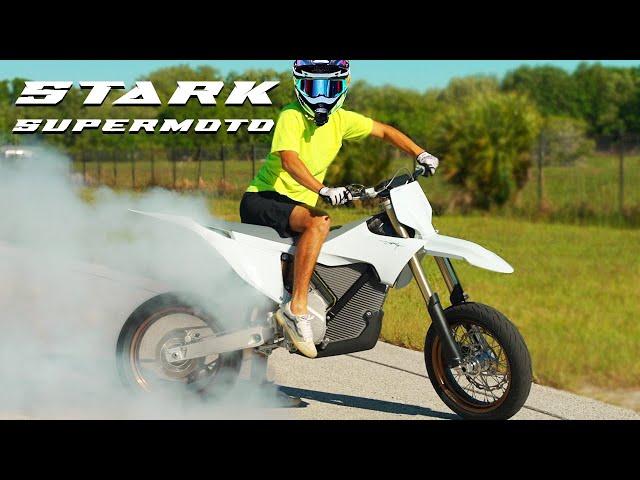 Worlds Fastest ELECTRIC SUPERMOTO!! 80HP Stark Varg (+100mph)