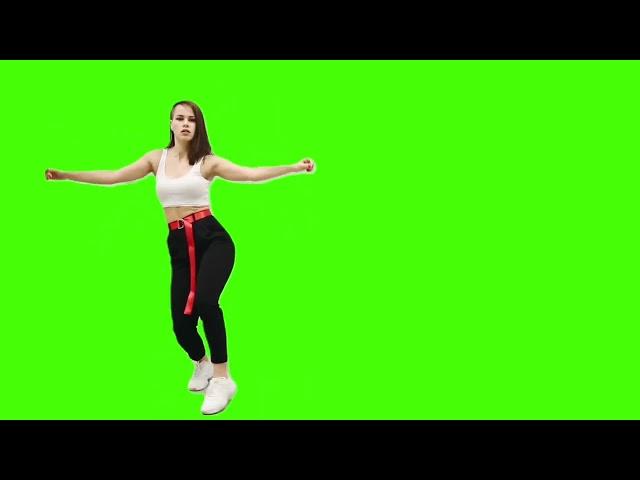 Girl Dance Green Screen Video | No Copyright Green Screen Footage | Free To Use Green Screen Effects