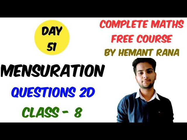 Complete Mensuration for SSC CGL, CHSL, CPO, RRB NTPC (Class - 8) in Hindi and English