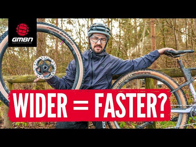 Are Wider MTB Rims and Bigger Tyres Faster?