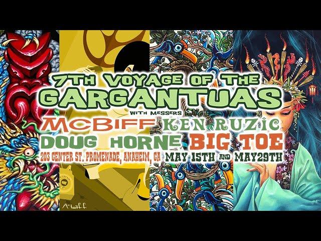 7th Voyage of the Gargantuas Art Opening with artists Doug Horne, Big Toe, Ken Ruzic and McBiff Art!