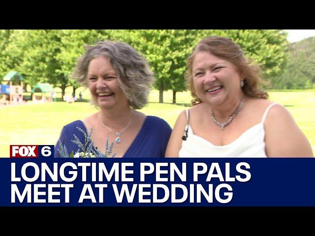 Wisconsin bride, longtime pen pal meet for 1st time at wedding | FOX6 News Milwaukee