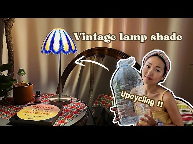 Upcycling a Plastic Bottle  Vintage Lamp Shade    DIY lamp idea