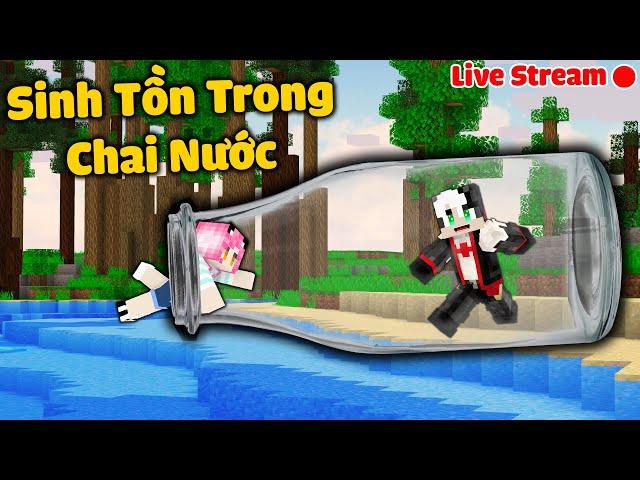 REDHOOD VÀ MỀU STREAM SINH TỒN BÊN TRONG CHAI NƯỚC CỦA MINECRAFTR TẬP 1:KHỞI ĐẦU SINH TỒN TRONG MCPE