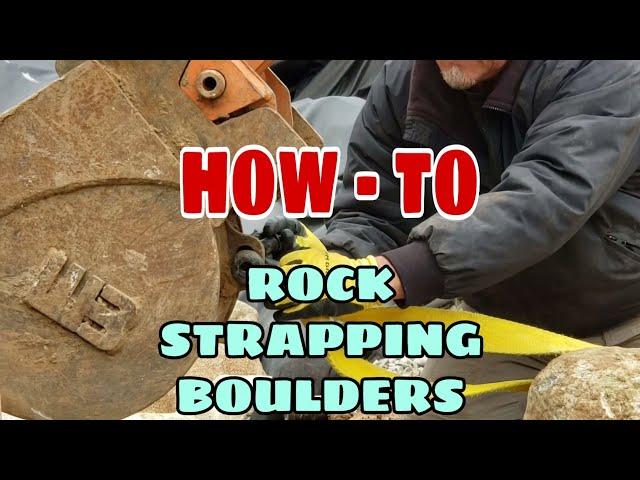 How to ROCK SLING a BOULDER using an excavator!