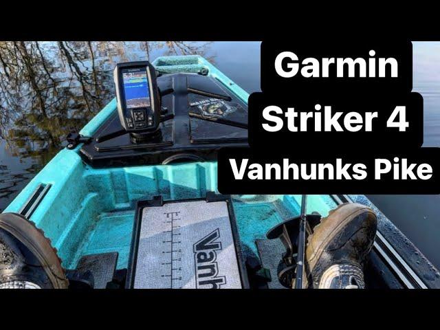Garmin Striker 4 on a Vanhunks Pike -- Boone NC late February bass fishing