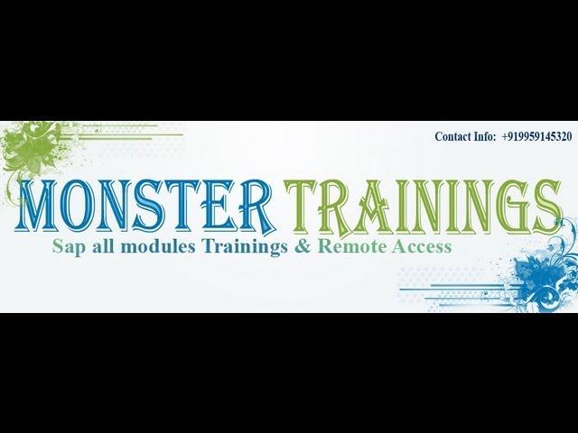 SAP APO Online Training | Video Class | Tutorials - Monster Trainings