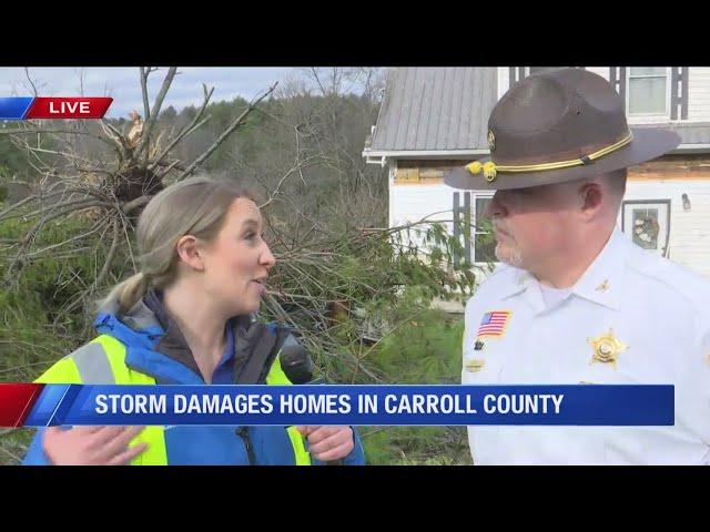 Carroll County sheriff speaks with WFXR News after storm damages homes, displaces families, leads to