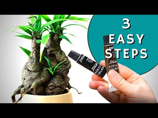 How to PAINT your CLAY SCULPTURE - in 3 easy steps! with Acrylic Paint