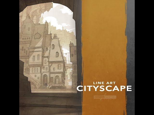 Concept Art Tutorial: Painting Cityscapes with Line Art