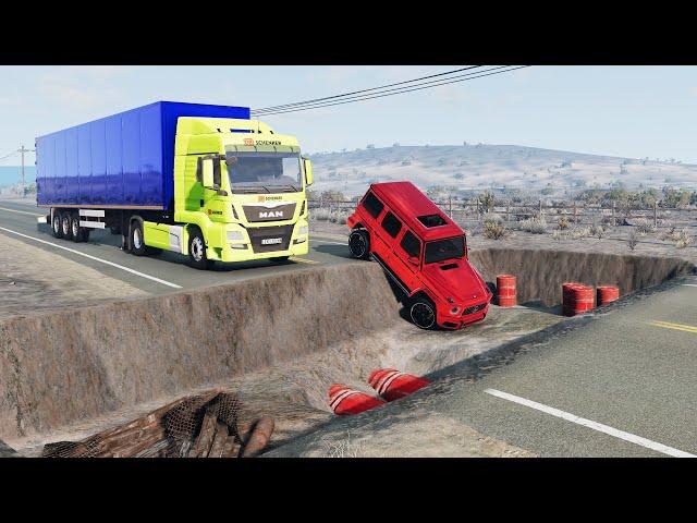 Cars vs Ditch TRAP ▶️ BeamNG Drive