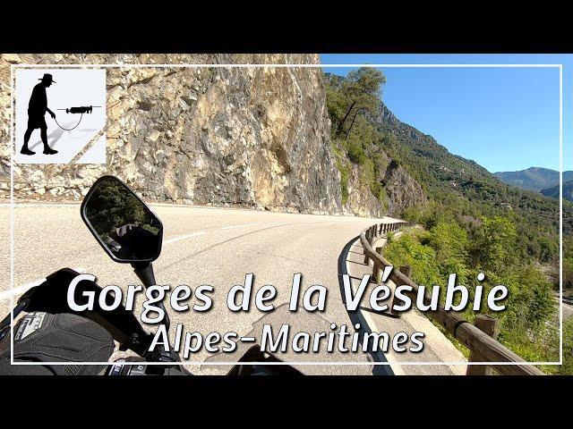 Gorges de la Vésubie, Road M2565, Maritime Alps, Provence-Alpes-Côte-d'Azur, France - by motorcycle