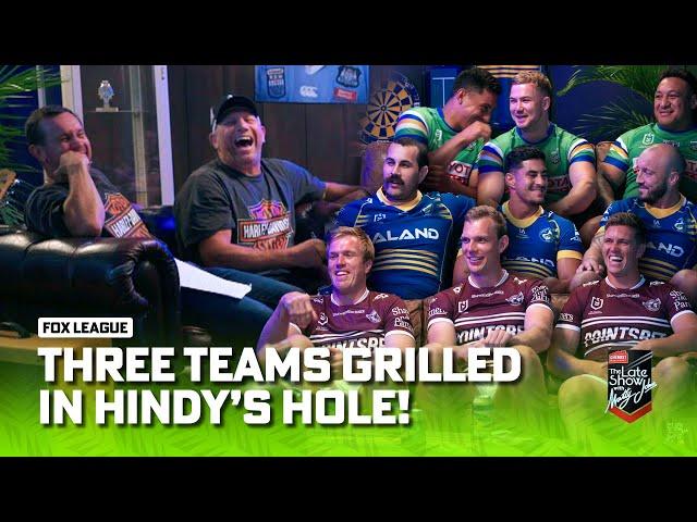 'Weak Gutted Dog Folklore' - Raiders, Eels & Manly get grilled in Hindy's Hole! | Fox League