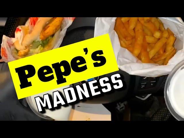 Pepe’s Piri Piri LARGE FRIES! ASMR CAR FOOD GUY EATING 