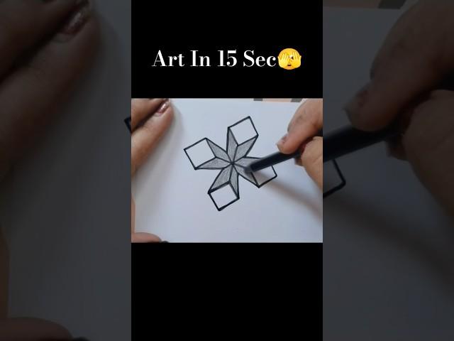 Freehand Easy Art🫣 | Unique 3D Drawing  #shorts #ytshorts