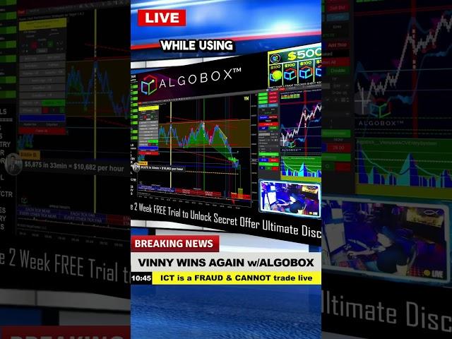 BREAKING NEWS | ALGO TRADING  Live Futures Day Trading w/Vinny E. Mini