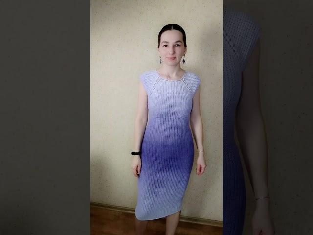 Связала платье крючком из хлопковой пряжи