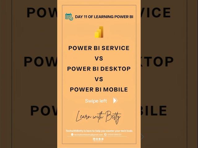 Confused about Power BI Desktop, Service, & Mobile? Watch this! #learning #productivity #tech