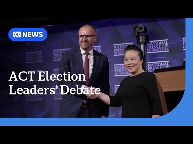 Andrew Barr and Elizabeth Lee face-off in ACT election leaders' debate | ABC News